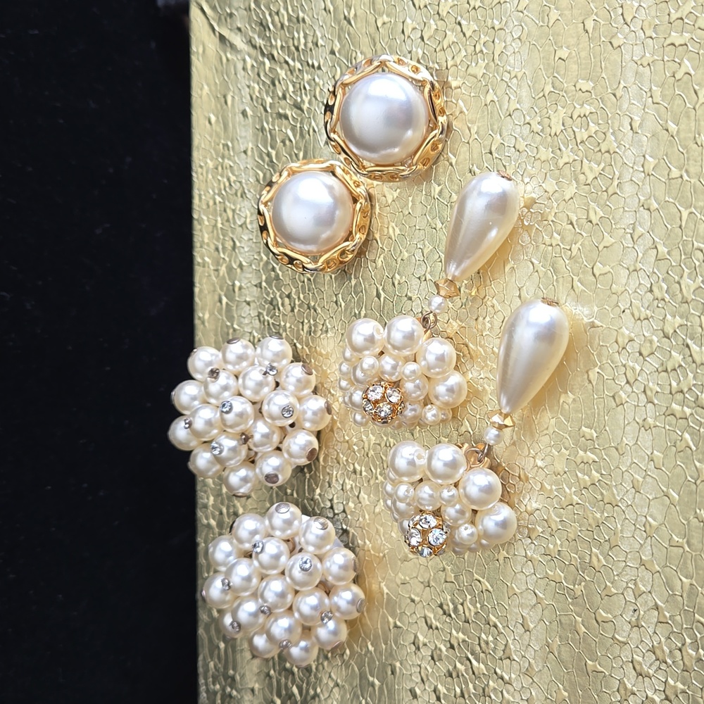 Pearls pearls and pearls earrings
